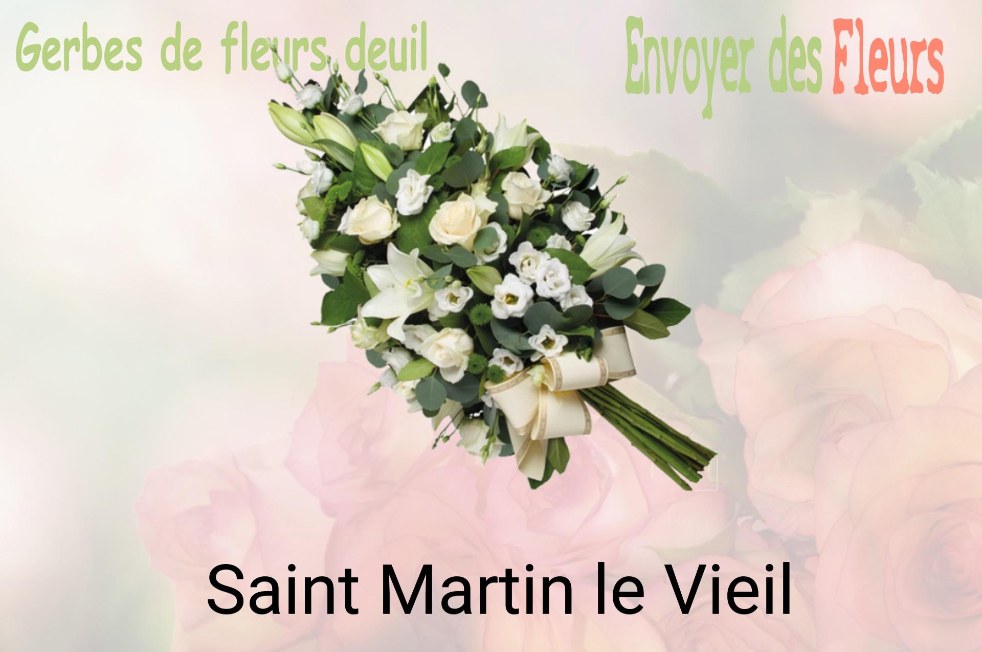 Gerbe de fleurs de deuil livrée à Saint-Martin-le-Vieil